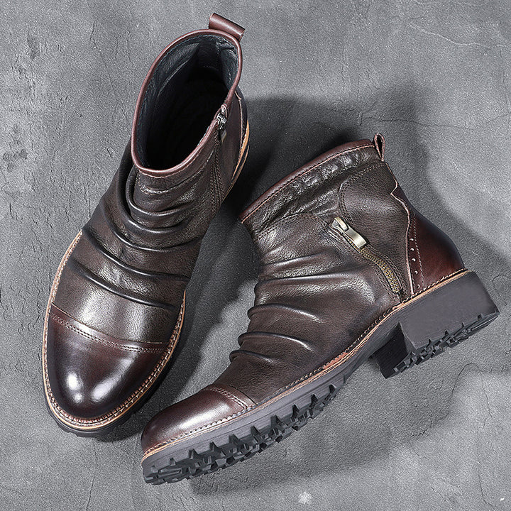Men's Cowboy Boots with Side Zip | Ankle