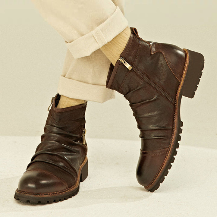 Men's Cowboy Boots with Side Zip | Ankle
