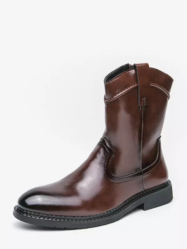 Men's Cowboy Boots with Side Zip | Pointed Toe