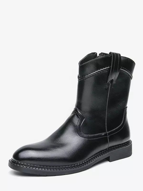 Men's Cowboy Boots with Side Zip | Pointed Toe