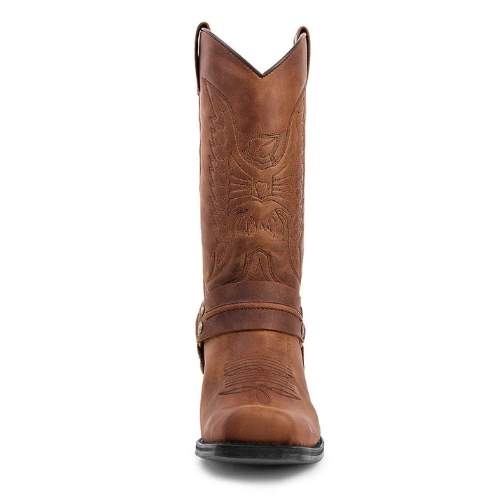 Men's Cowboy Boots with Square Toe & Stitched Shaft | Western Style