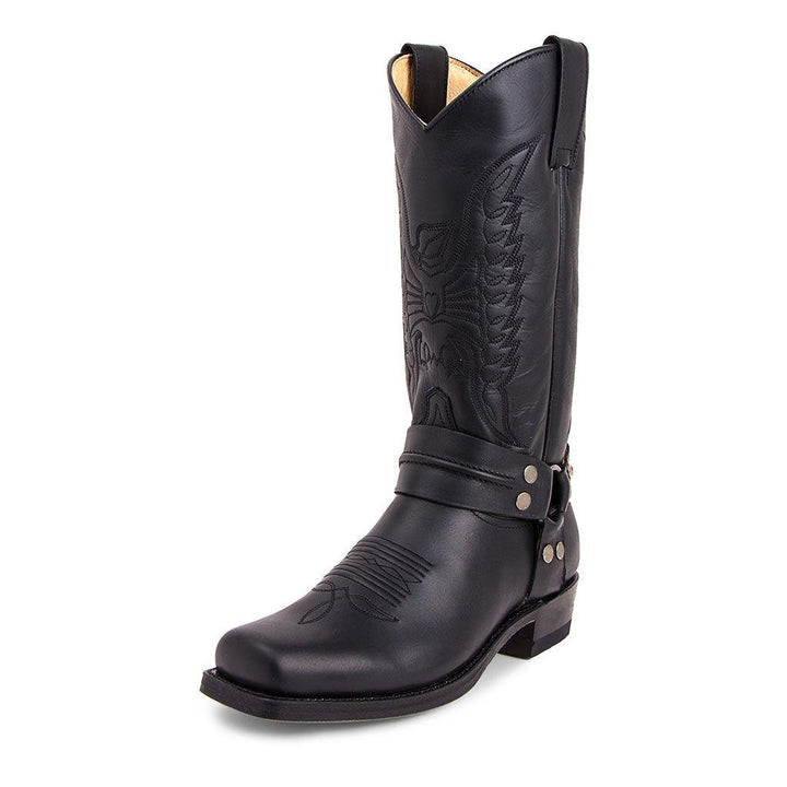 Men's Cowboy Boots with Square Toe & Stitched Shaft | Western Style