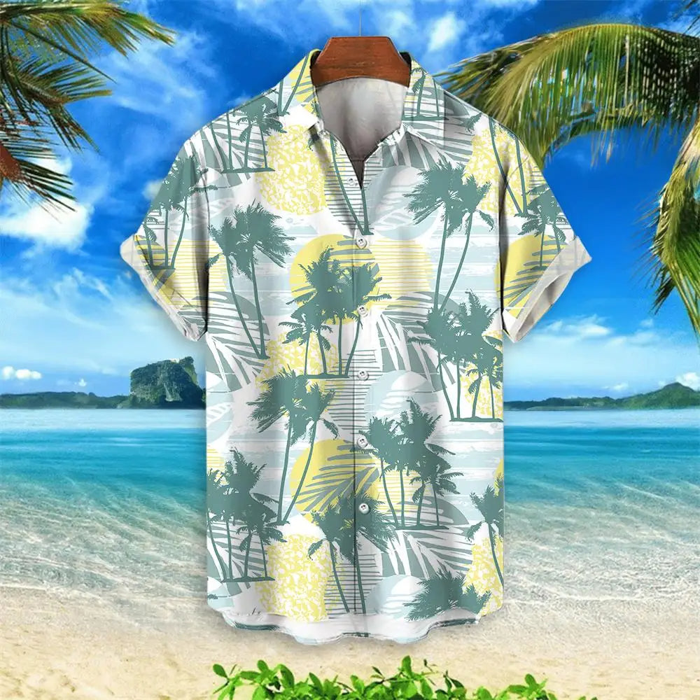 Men's Hawaiian Shirt Tropical Print | Short-Sleeve