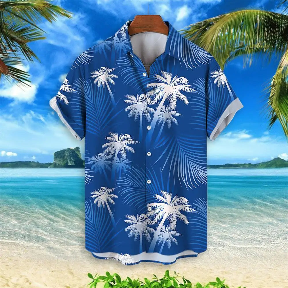 Men's Hawaiian Shirt Tropical Print | Short-Sleeve