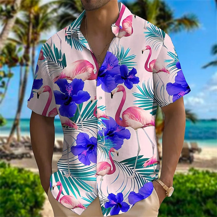 Men's Hawaiian Shirt Tropical Print | Short-Sleeve