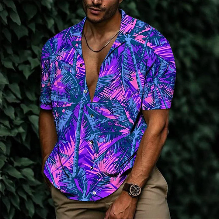 Men's Hawaiian Shirt Tropical Print | Short-Sleeve