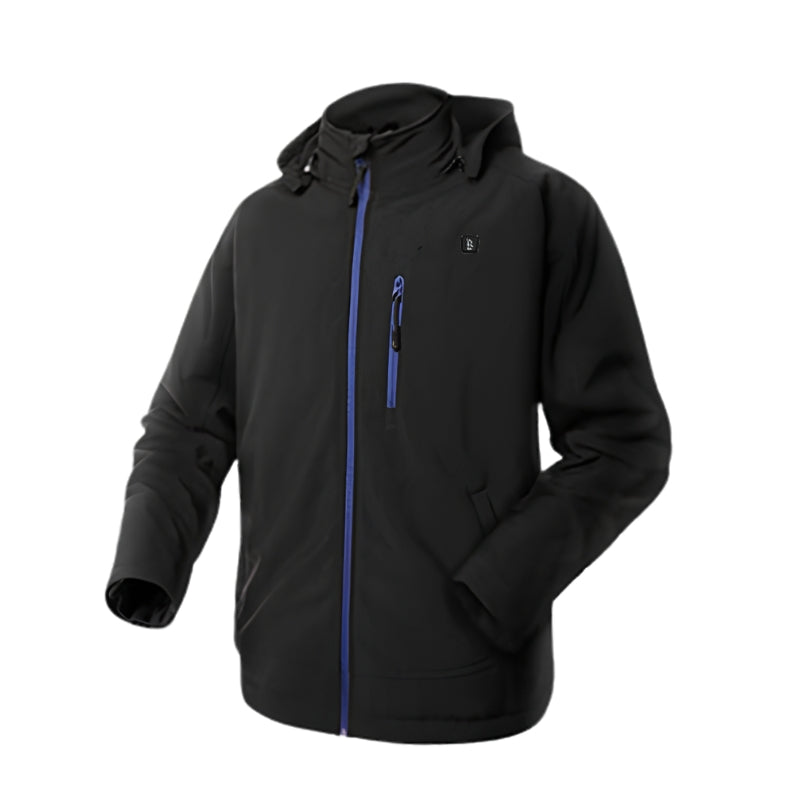 Men's Heated Jacket with Detachable Hood & Full-Zip | Outdoor