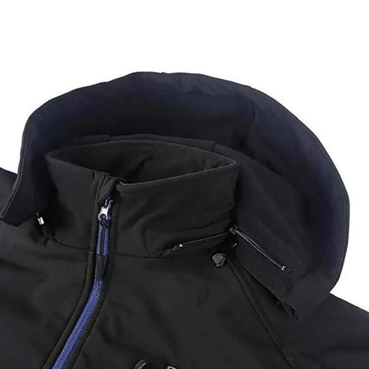 Men's Heated Jacket with Detachable Hood & Full-Zip | Outdoor