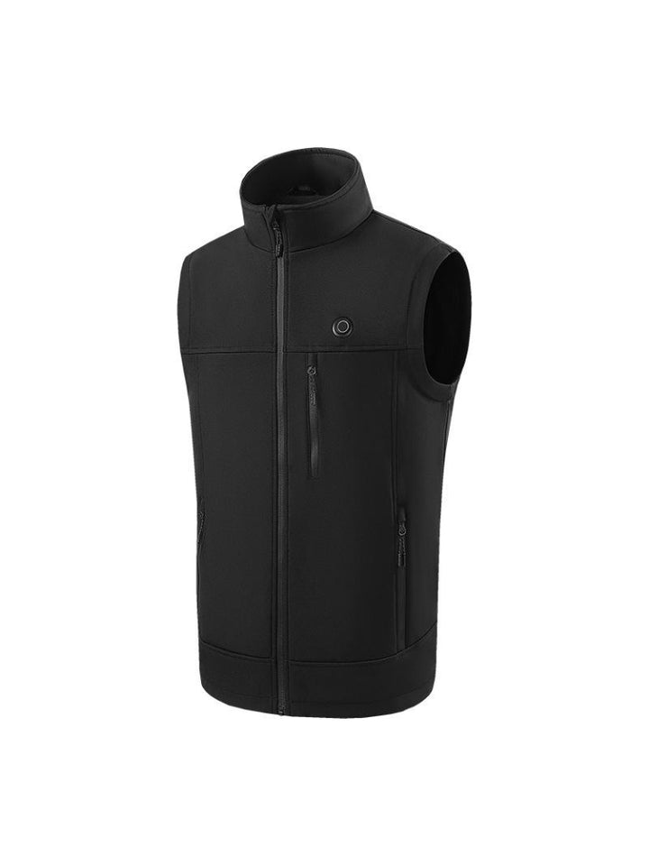 Men's Heated Vest with Zip Front | Stand Collar