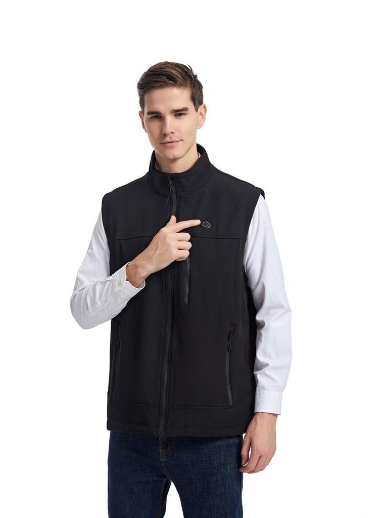 Men's Heated Vest with Zip Front | Stand Collar
