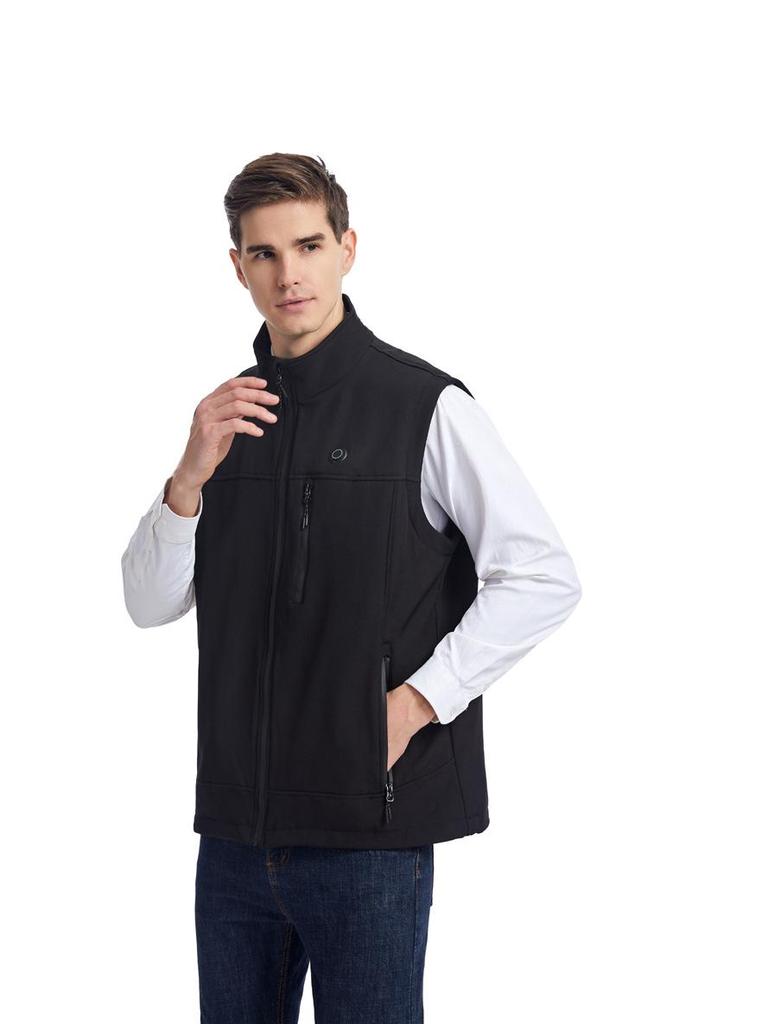 Men's Heated Vest with Zip Front | Stand Collar