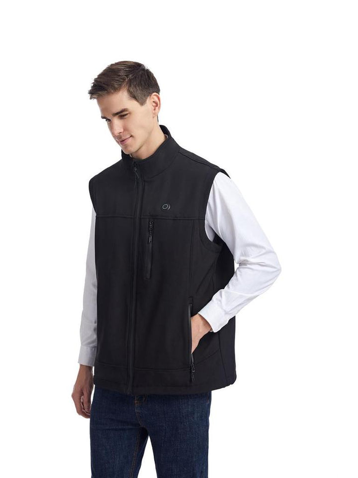 Men's Heated Vest with Zip Front | Stand Collar