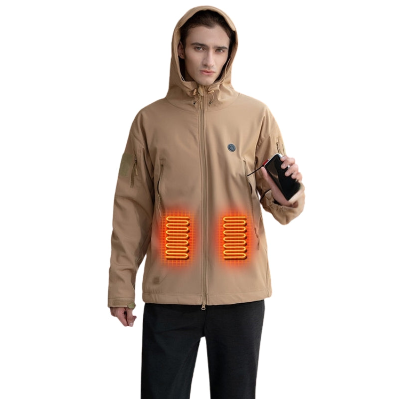 Men's Hooded Heated Jacket USB Powered | Tactical