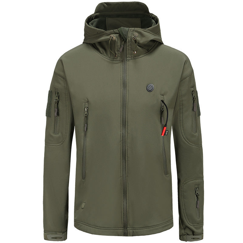 Men's Hooded Heated Jacket USB Powered | Tactical