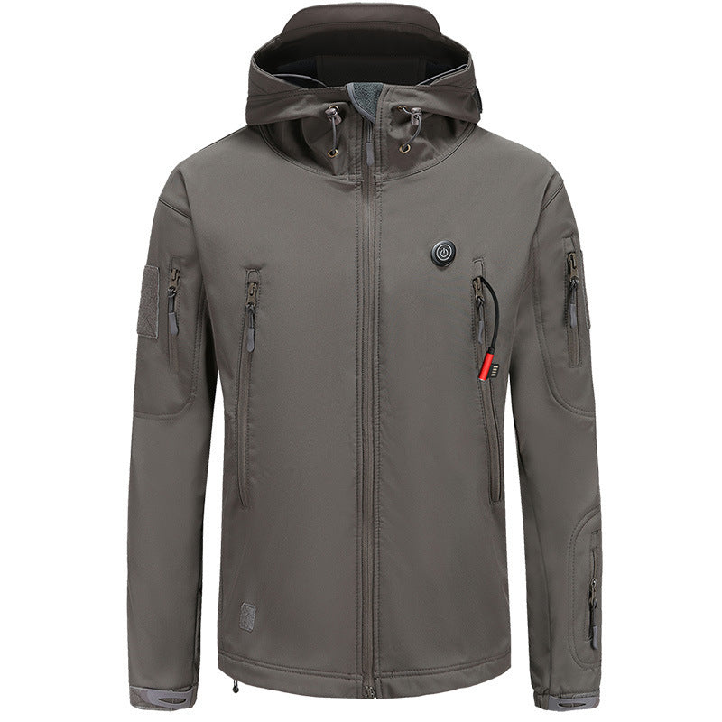 Men's Hooded Heated Jacket USB Powered | Tactical
