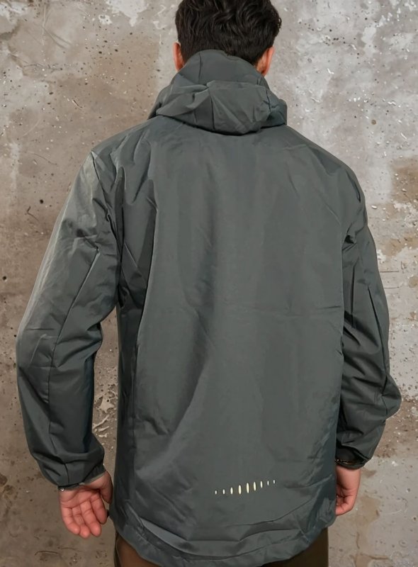 Men's Hooded Rain Jacket with Zip & Pockets | Outdoor