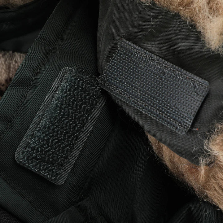 Men's Hooded Winter Jacket with Fluffy Trim & Zip Pockets | Bomber