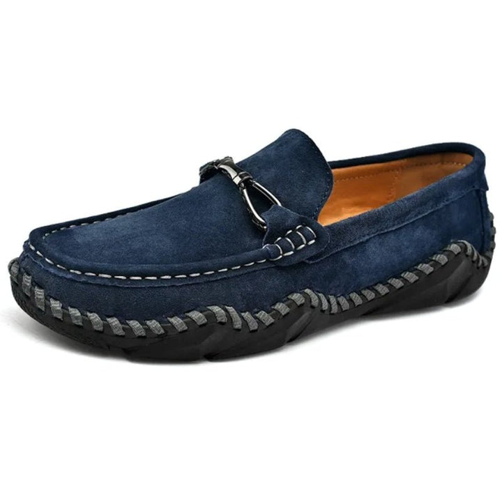 Men's Loafers with Buckle & Stitch Detail | Slip On