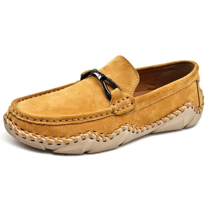 Men's Loafers with Buckle & Stitch Detail | Slip On