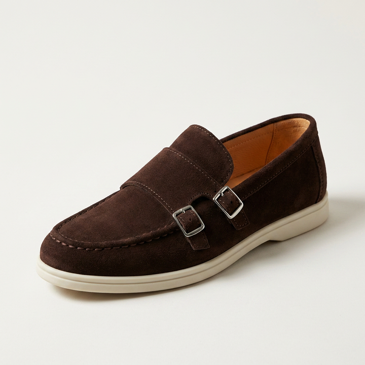 Men’s Loafers with Double Buckle Detail & Slip On | Casual