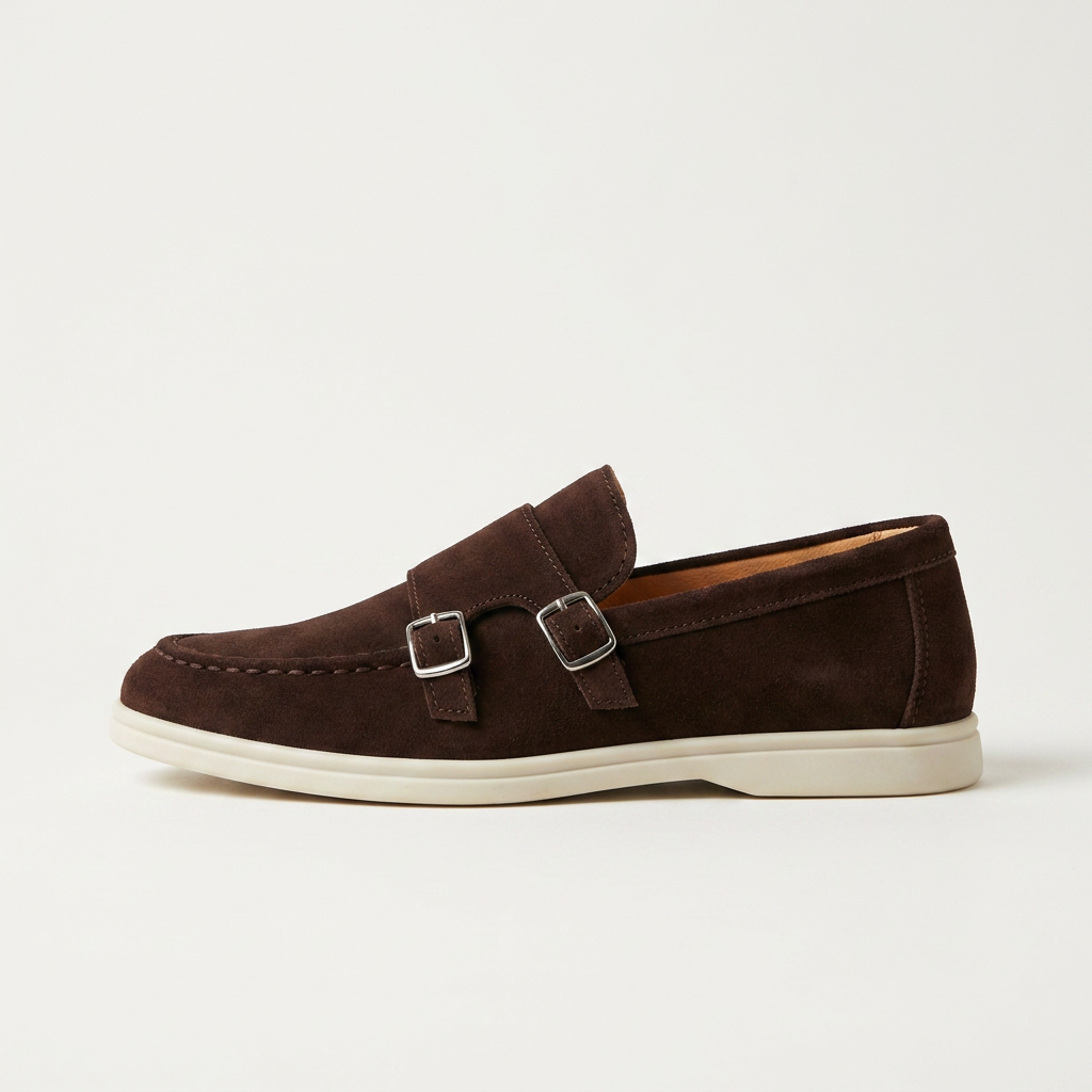 Men’s Loafers with Double Buckle Detail & Slip On | Casual