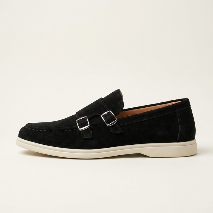 Men’s Loafers with Double Buckle Detail & Slip On | Casual