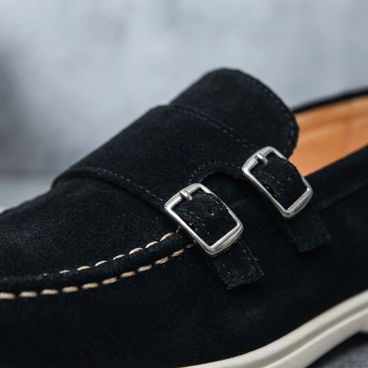 Men’s Loafers with Double Buckle Detail & Slip On | Casual