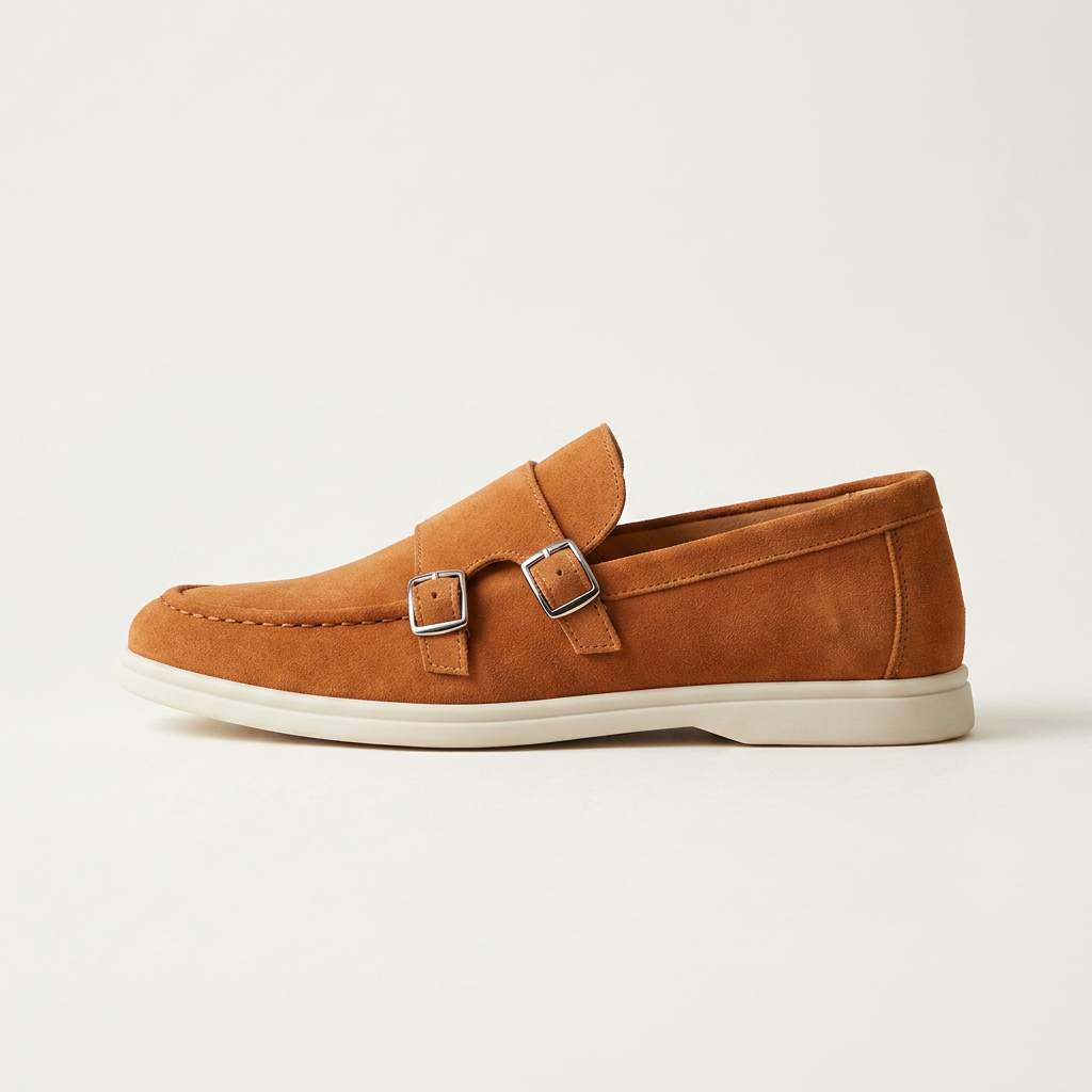 Men’s Loafers with Double Buckle Detail & Slip On | Casual