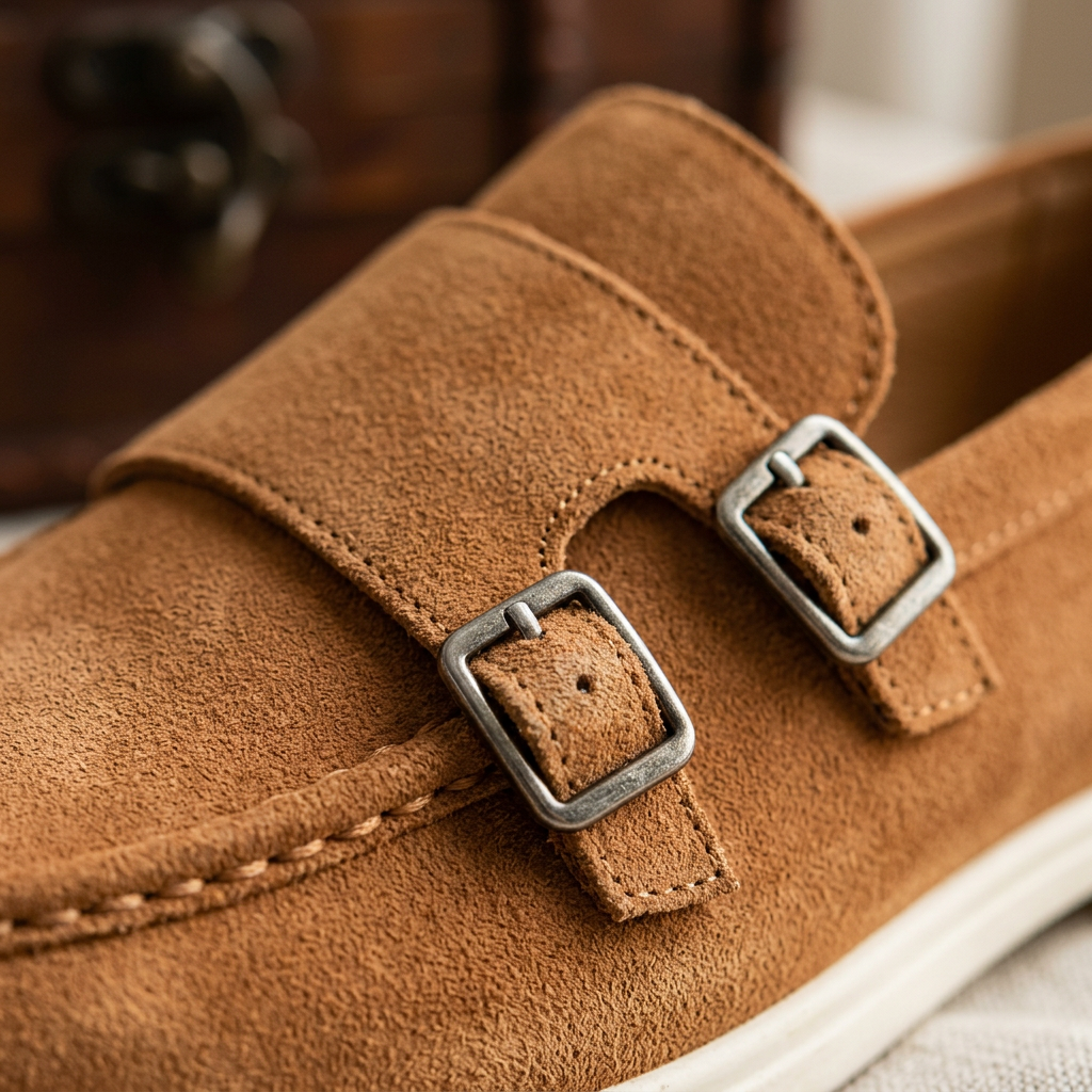 Men’s Loafers with Double Buckle Detail & Slip On | Casual