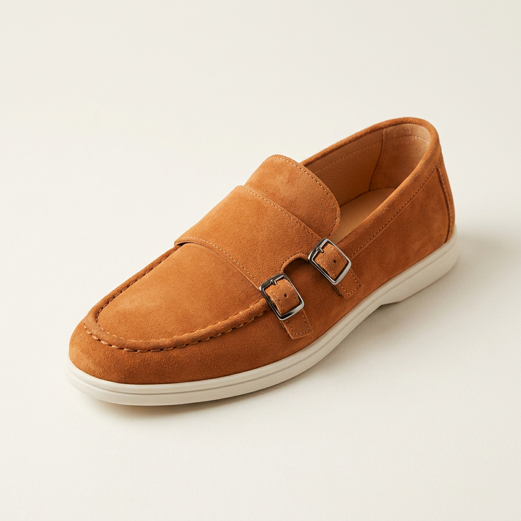 Men’s Loafers with Double Buckle Detail & Slip On | Casual