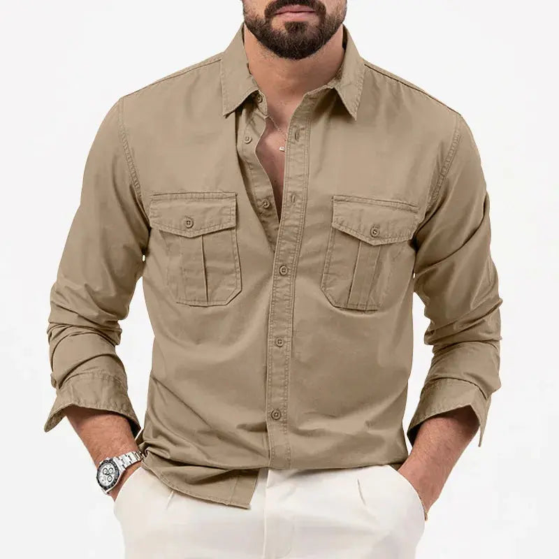 Men's Long-Sleeve Shirts with Chest Pockets | Button-Up