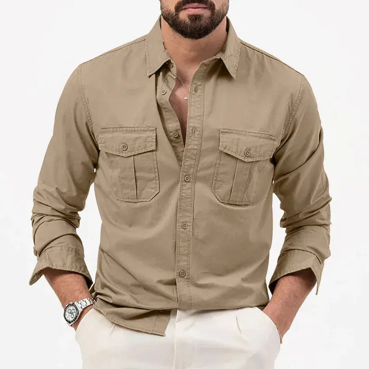 Men's Long-Sleeve Shirts with Chest Pockets | Button-Up