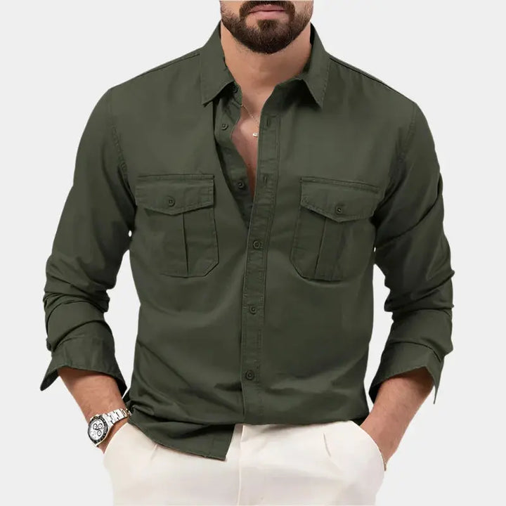 Men's Long-Sleeve Shirts with Chest Pockets | Button-Up