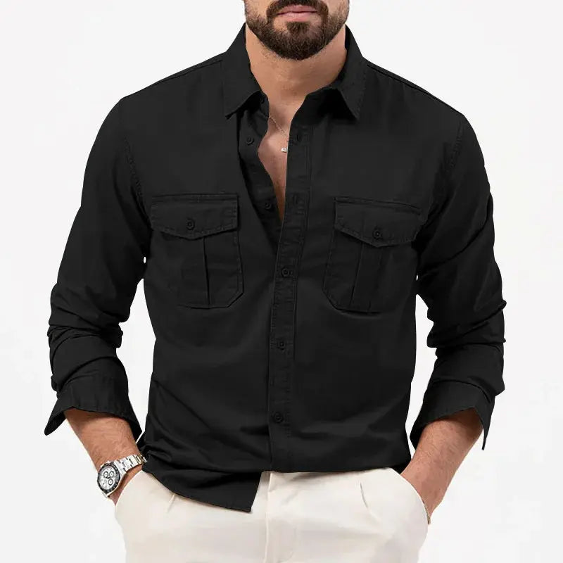 Men's Long-Sleeve Shirts with Chest Pockets | Button-Up