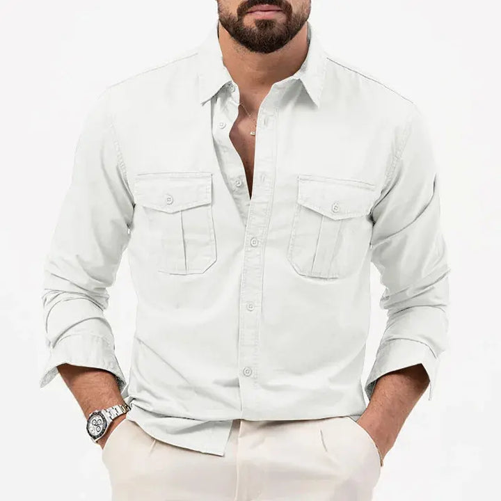 Men's Long-Sleeve Shirts with Chest Pockets | Button-Up