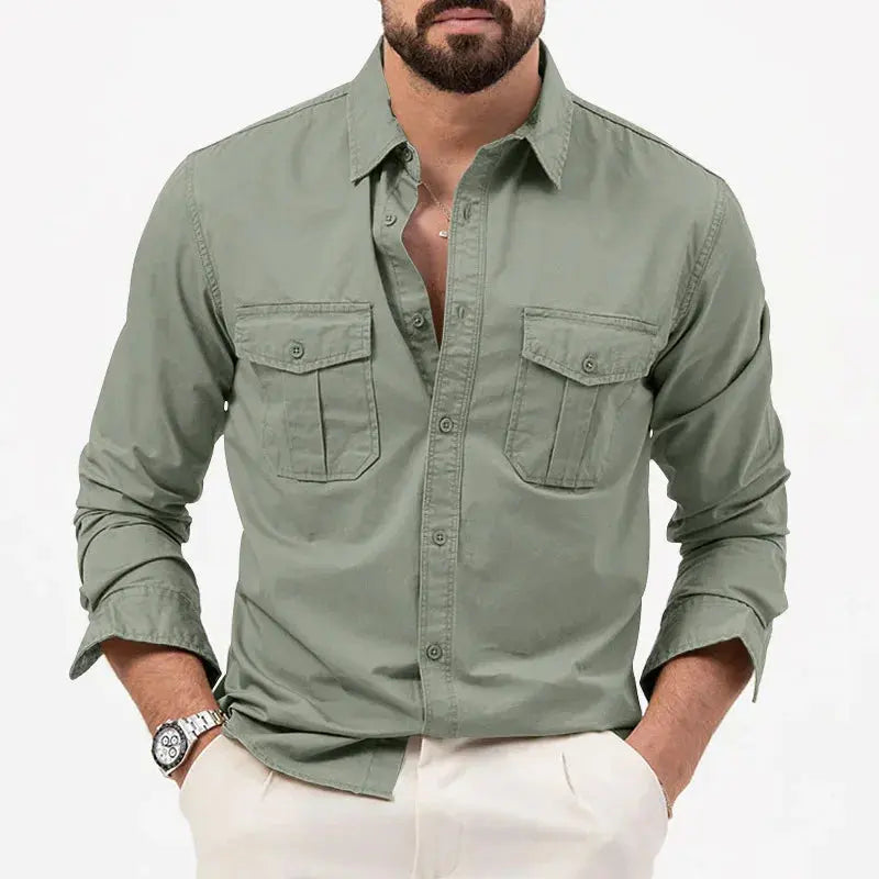 Men's Long-Sleeve Shirts with Chest Pockets | Button-Up
