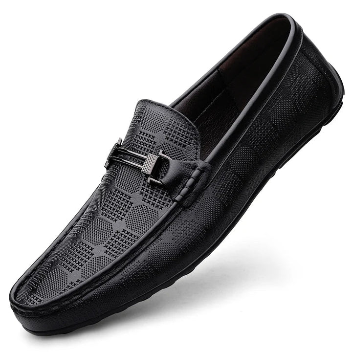 Men's Moccasin Loafers with Pattern & Slip-On | Casual
