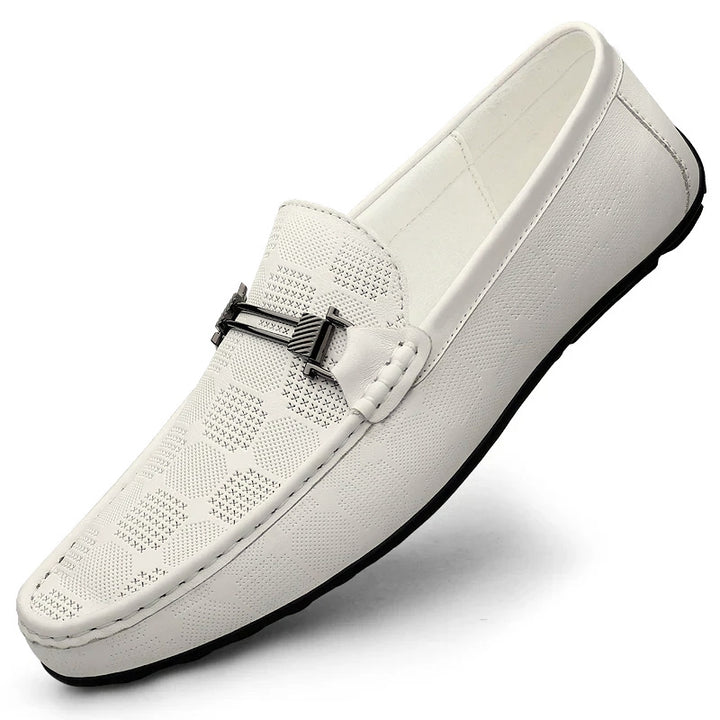 Men's Moccasin Loafers with Pattern & Slip-On | Casual