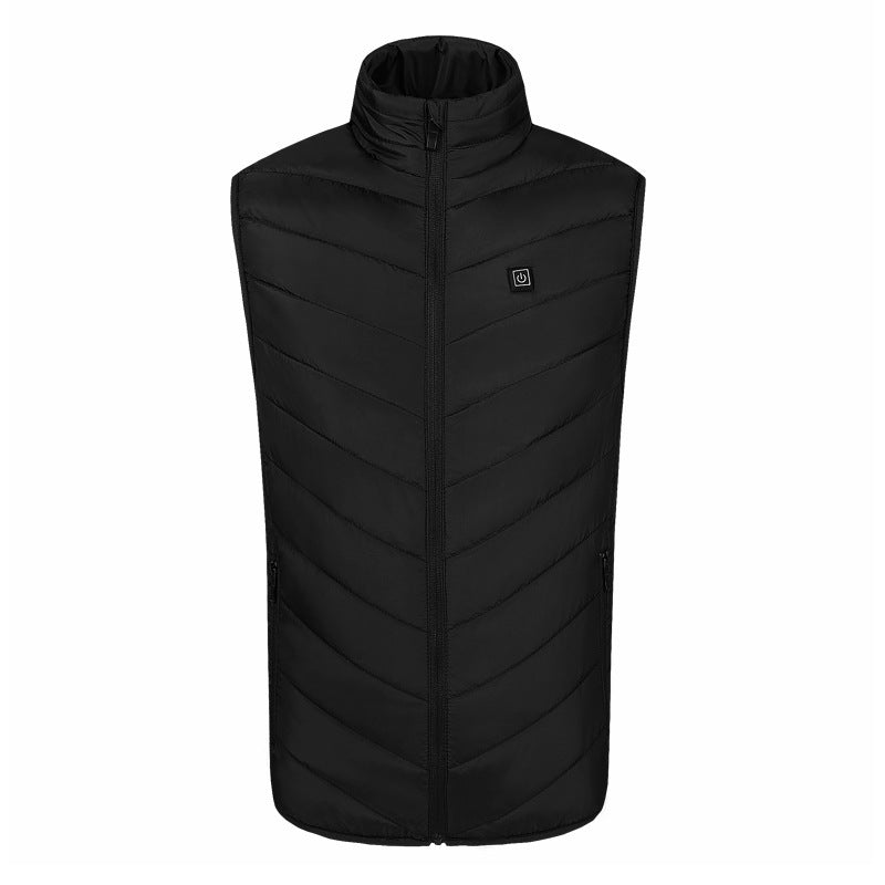 Men's Puffer Heated Vest with Stand Collar & USB Charging | Winter