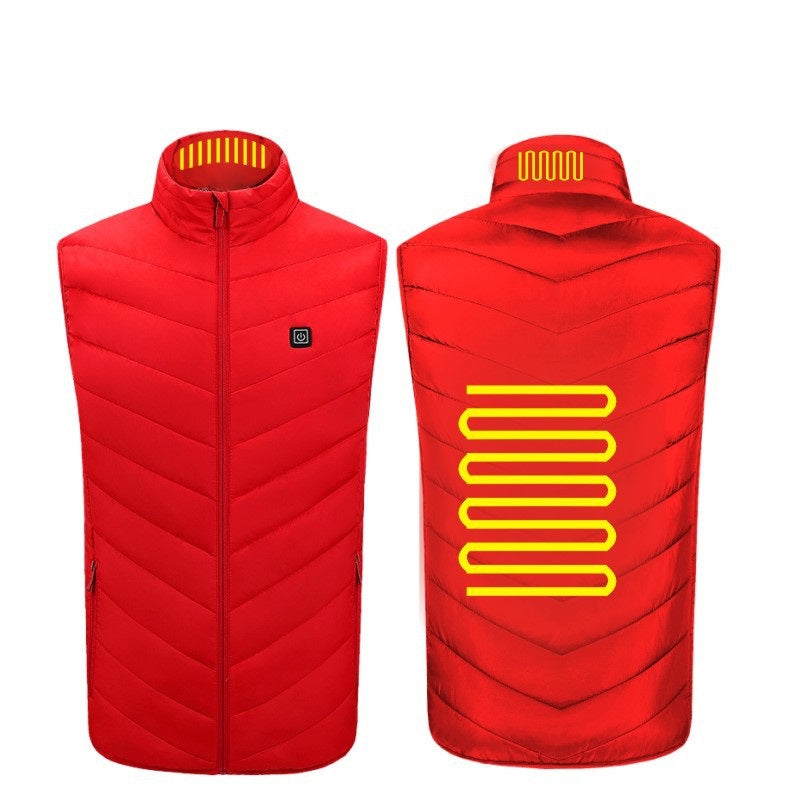 Men's Puffer Heated Vest with Stand Collar & USB Charging | Winter