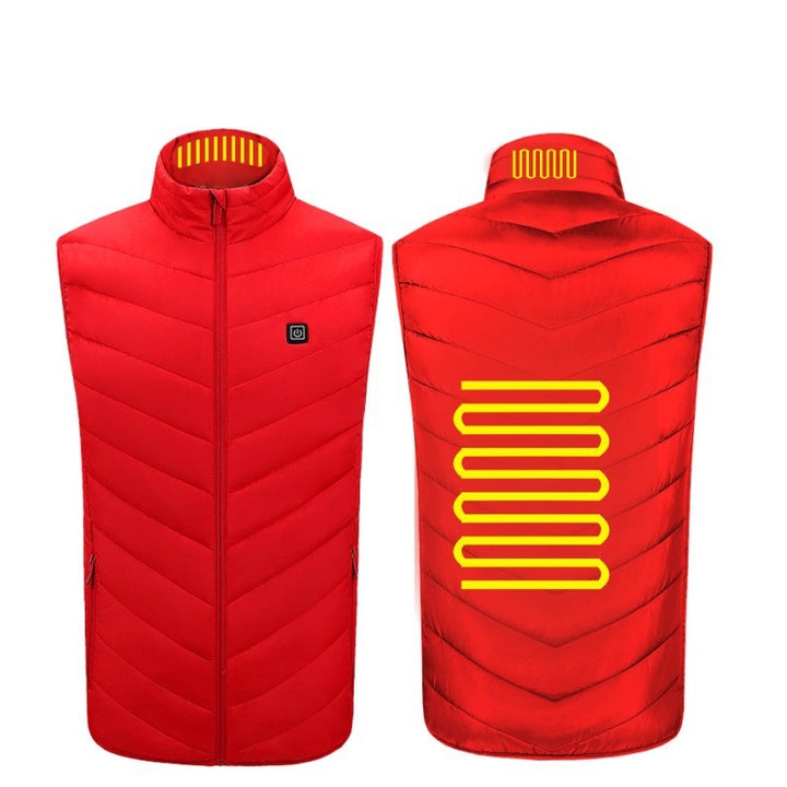 Men's Puffer Heated Vest with Stand Collar & USB Charging | Winter