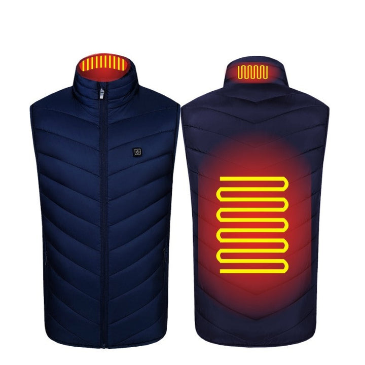 Men's Puffer Heated Vest with Stand Collar & USB Charging | Winter