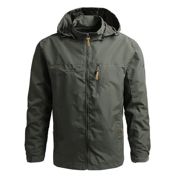 Men's Rain Jacket with Hood & Zip Chest Pocket | Outdoor
