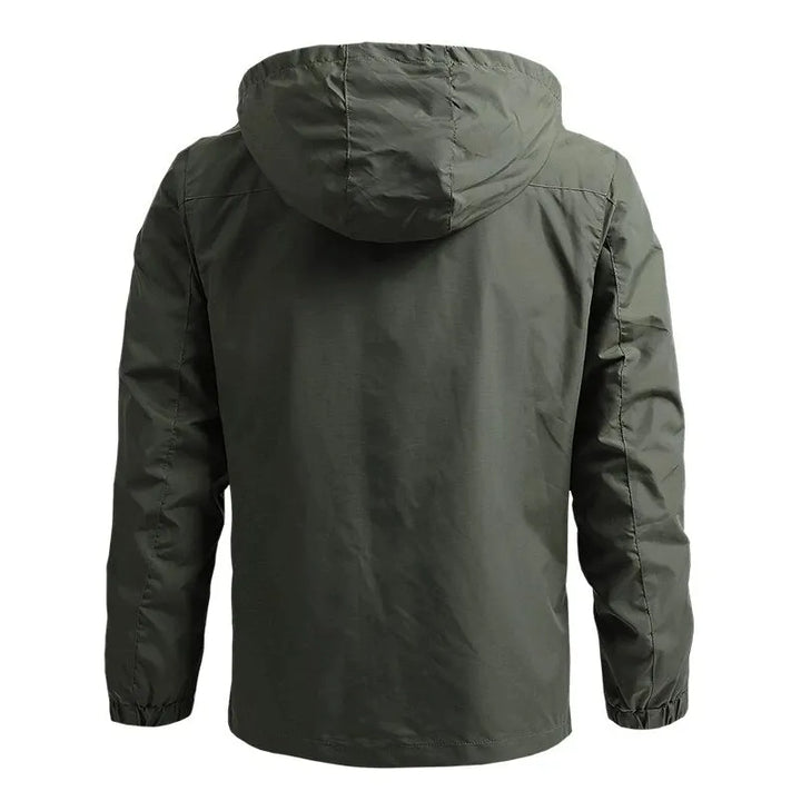 Men's Rain Jacket with Hood & Zip Chest Pocket | Outdoor
