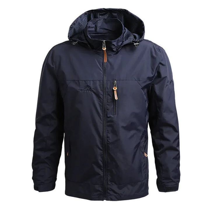 Men's Rain Jacket with Hood & Zip Chest Pocket | Outdoor