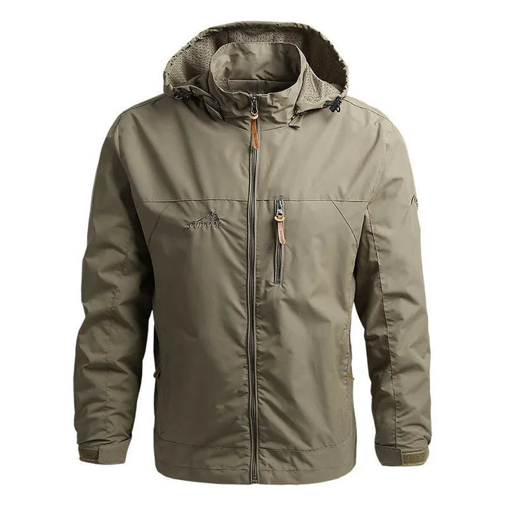 Men's Rain Jacket with Hood & Zip Chest Pocket | Outdoor