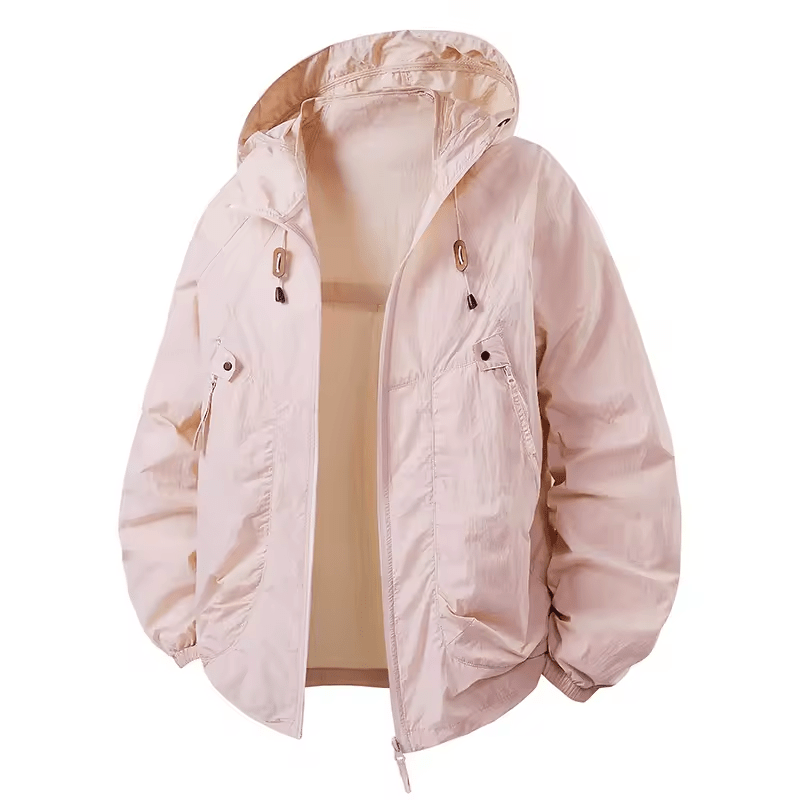 Men's Rain Jacket with Hood & Zip Pockets | Casual