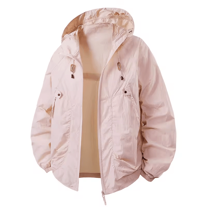Men's Rain Jacket with Hood & Zip Pockets | Casual