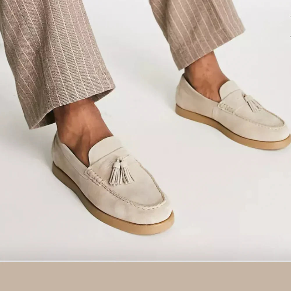 Men's Slip On Loafers with Tassel Detail & Moc Toe | Casual