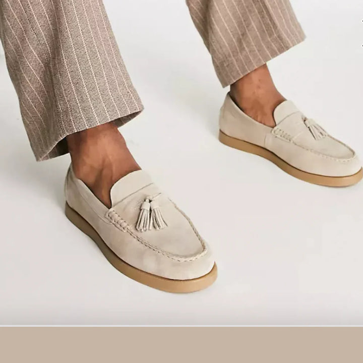Men's Slip On Loafers with Tassel Detail & Moc Toe | Casual